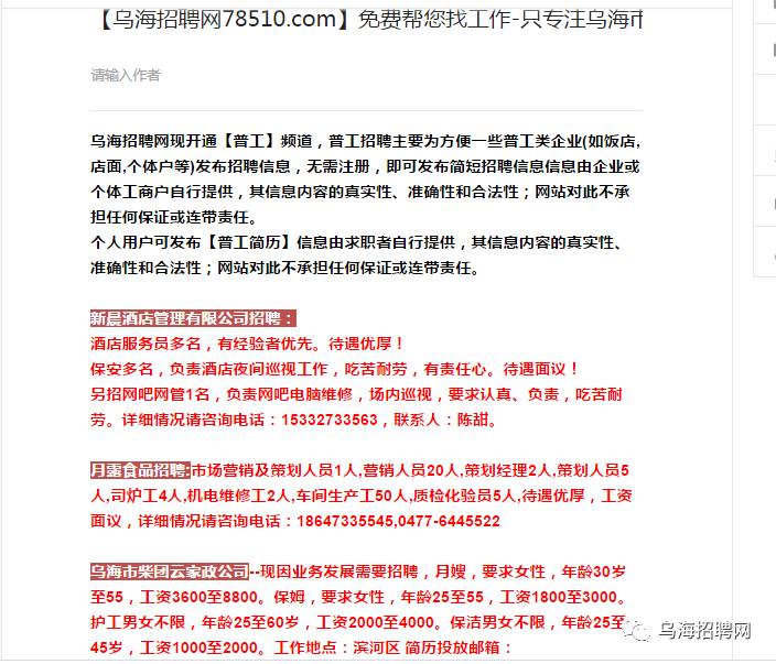 乌海招聘网最新招聘动态深度解读与分析